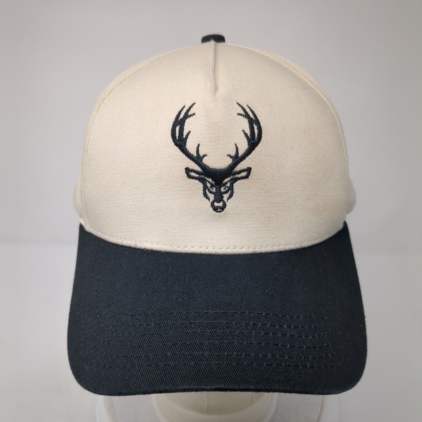 Buckedup.com Snapback Hat Tan One Size Adjustable Embroidered 6 Panel Cotton