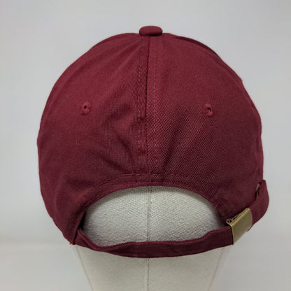 Ethos Slideback Hat Red OSFA Adjustable Solid Vent Holes Blank