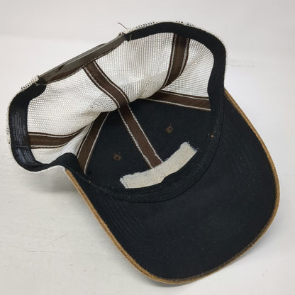 Outdoor Cap Brown Trucker Hat One Size Ford Logo Mesh Back Snapback Distressed