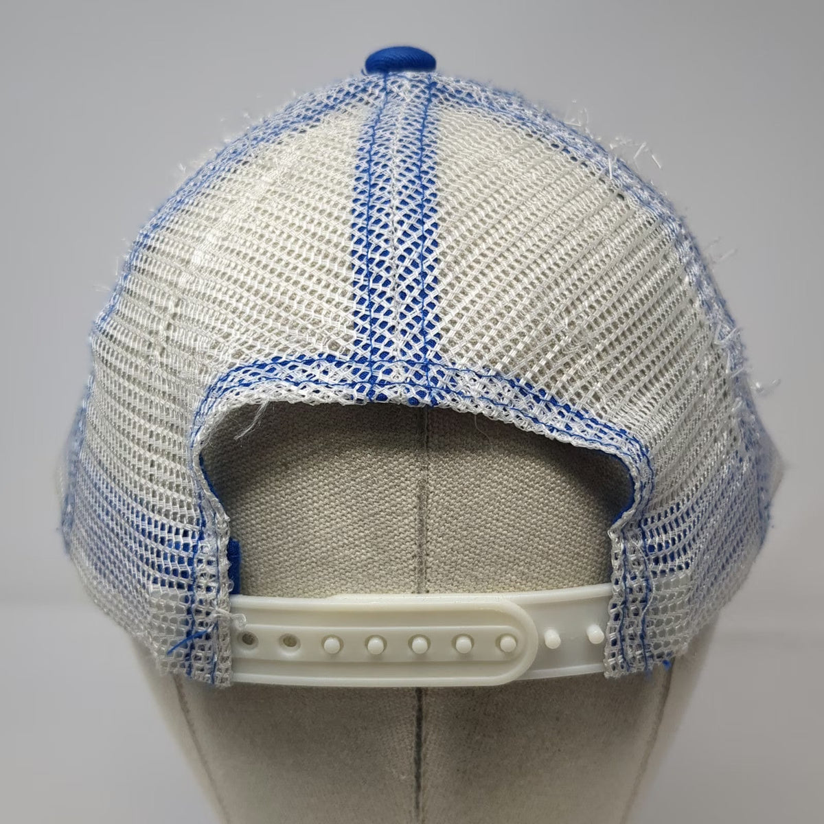 Cap America Trucker Hat Blue One Size Pabst Blue Ribbon Beer Mesh Back Snapback