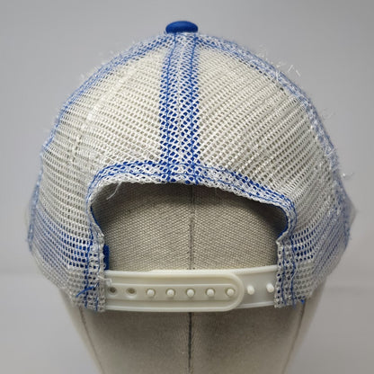 Cap America Trucker Hat Blue One Size Pabst Blue Ribbon Beer Mesh Back Snapback