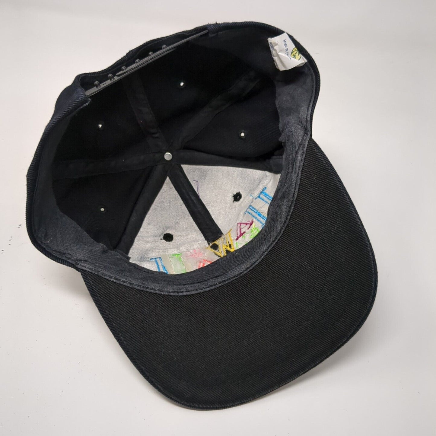 Hawaii Snapback Hat Black OSFA Solid Adjustable Embroidered Hawaiian
