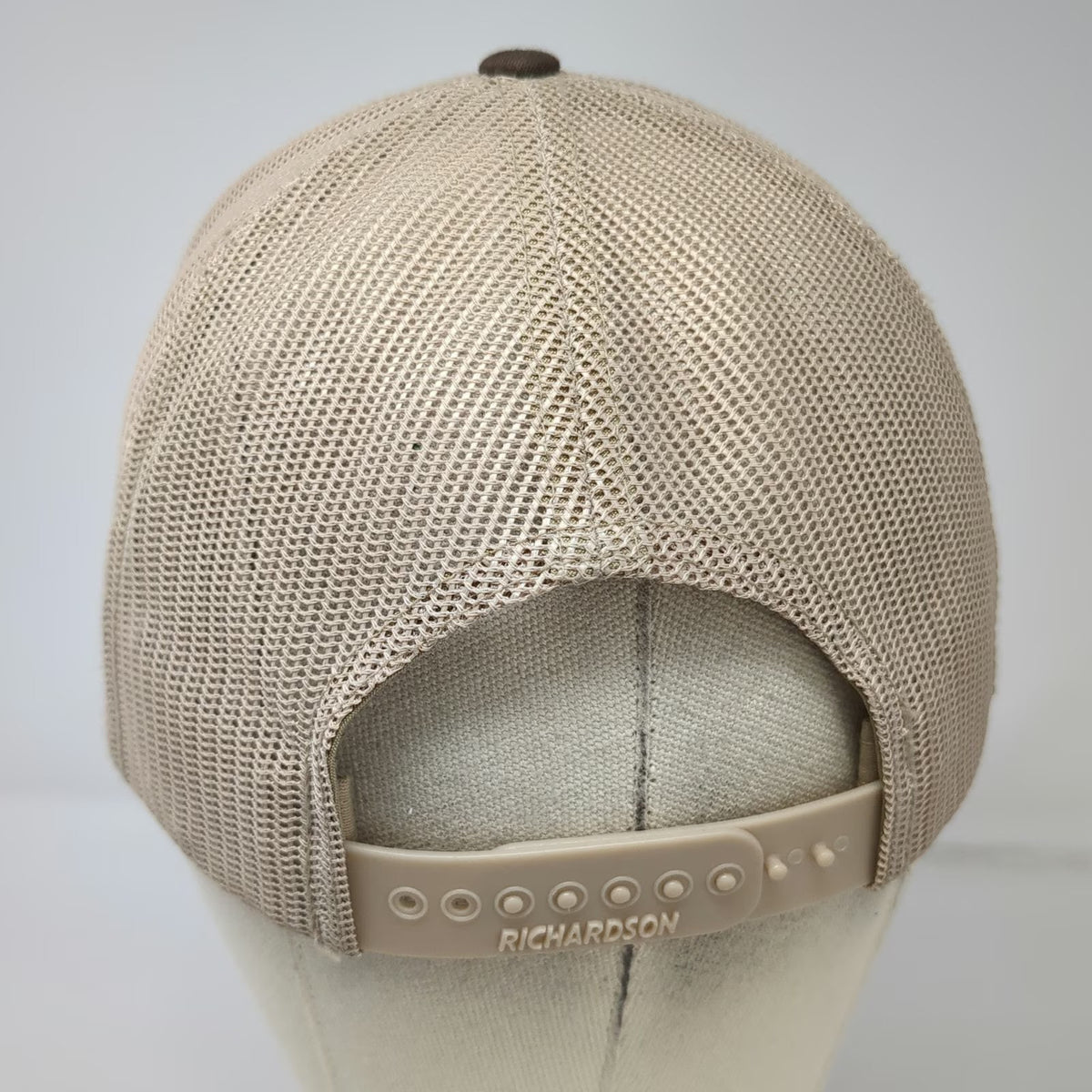 Richardson Trucker Hat Brown One Size SGW Patch Mesh Snapback Contrast Stitch