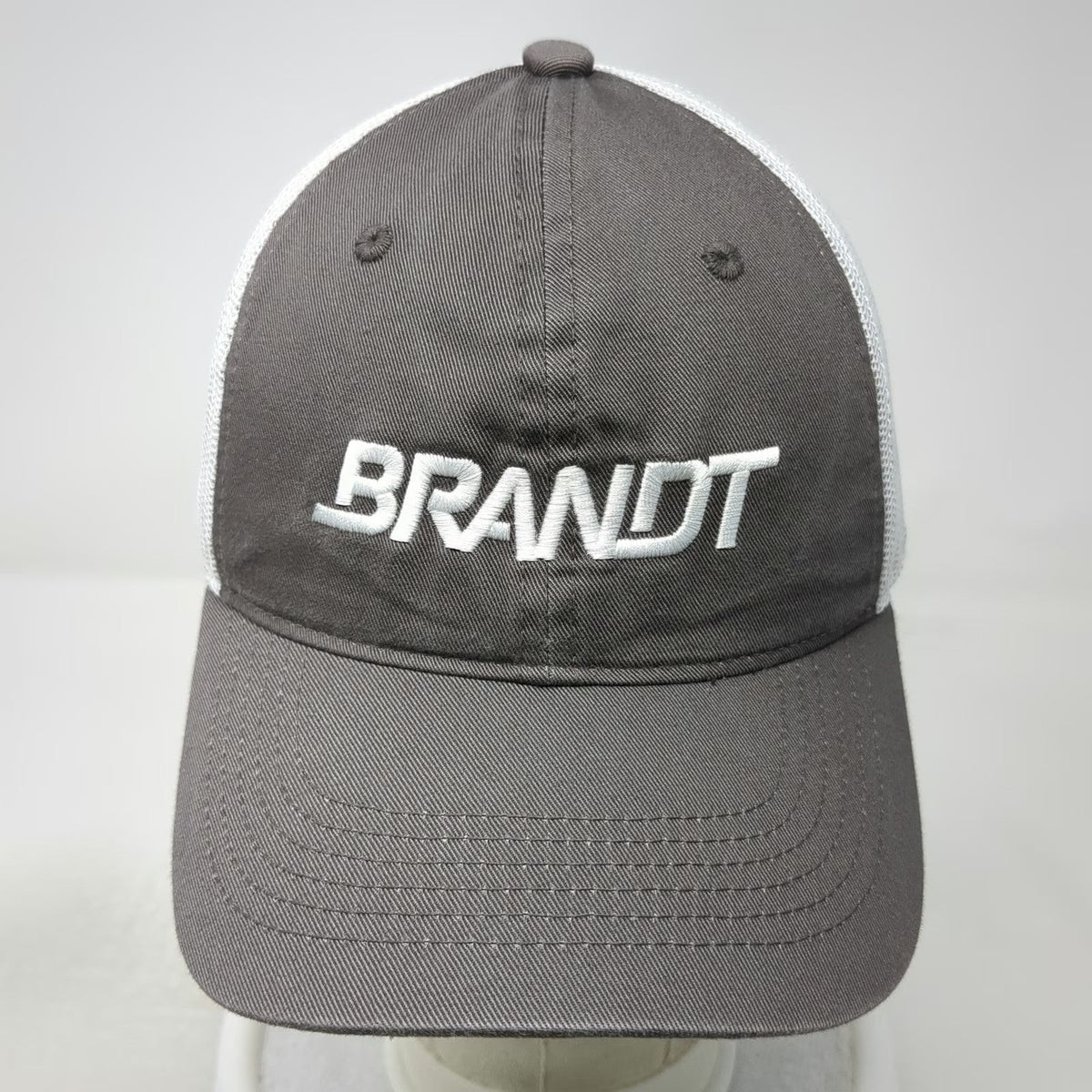 Outdoor Cap Gray One Size Baseball Brandt Embroidery Mesh Back Strapback Hat