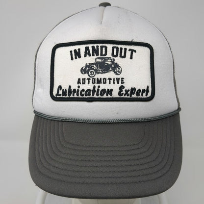 Spirit Trucker Hat Gray White One Size Automotive Lubrication Expert Snapback