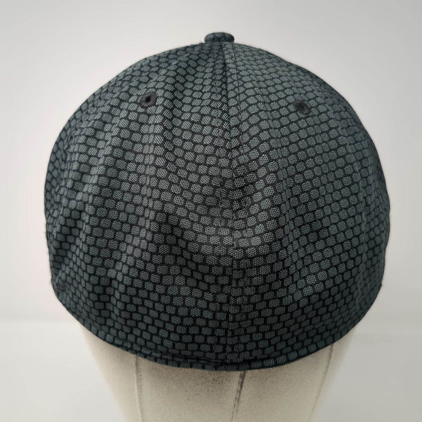 New Era Baseball Cap Gray Blue XL 39THIRTY Stretch Fit Honeycomb Gothic A Hat