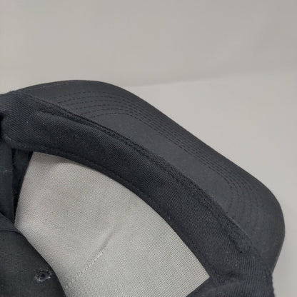 DOPE Snapback Hat Black One Size Adjustable Embroidered Vented Holes