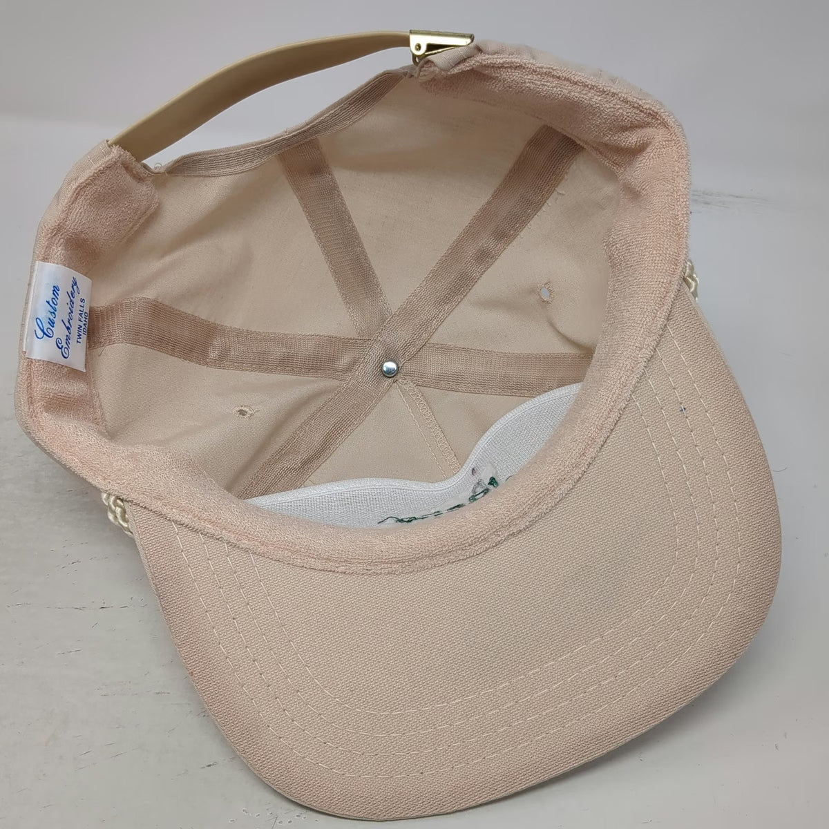 5 Panel Beige One Size Slideback Rope Idaho Lumber Hardware Embroidered Hat