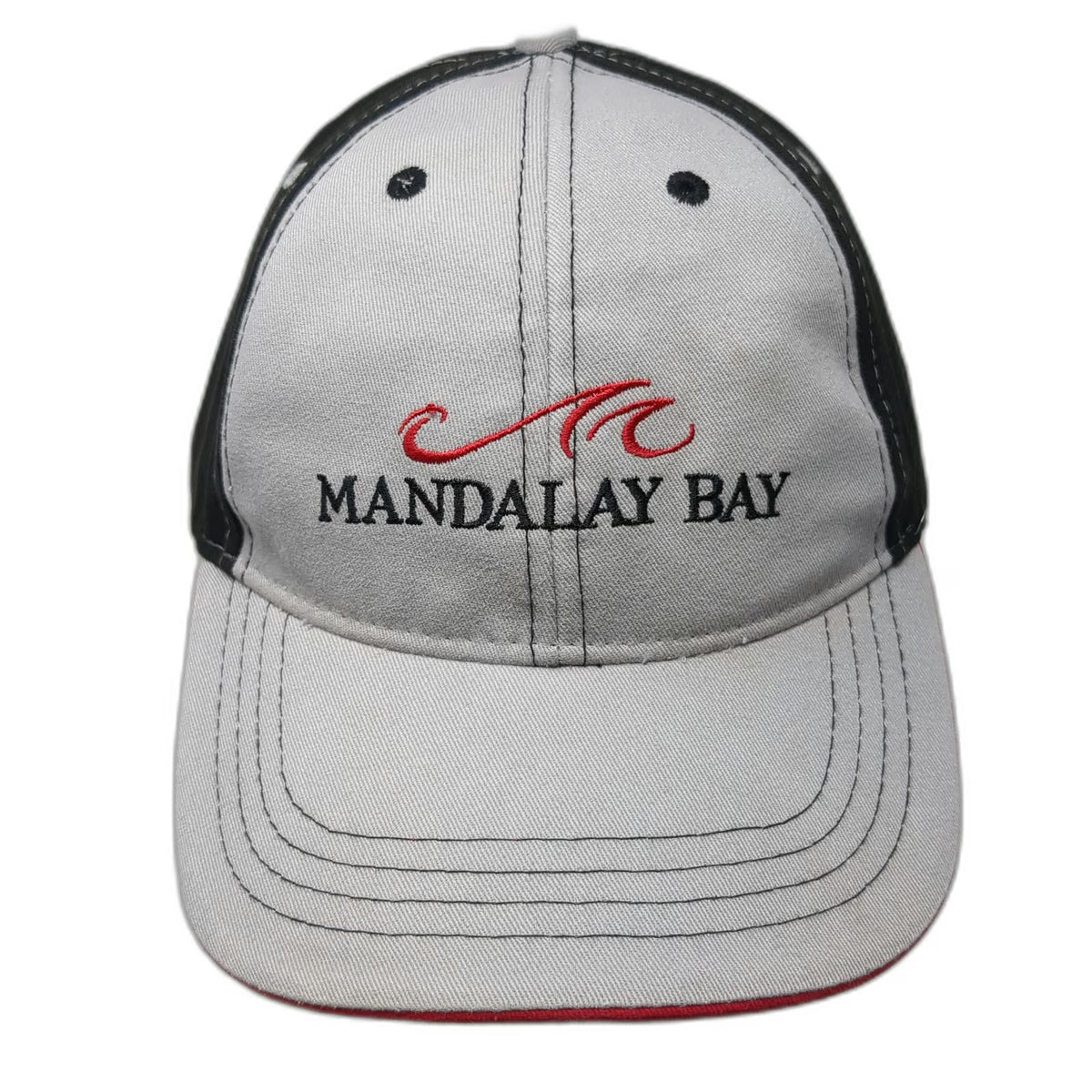 Mandalay Bay Baseball Cap Gray One Size Las Vegas Strapback Two Tone Hat