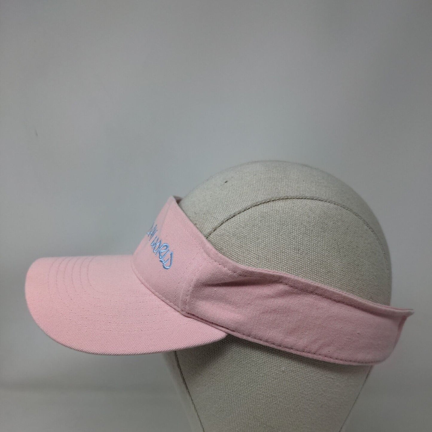 Holiday World Flip Flops Strapback Sun Visor Hat Pink One Size Embroidered