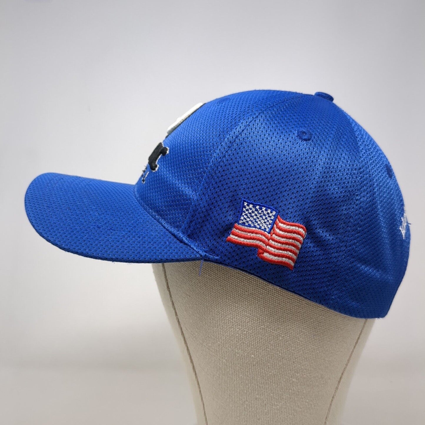Pacific Steel Idaho Falls ID Strapback Hat Blue One Size Embroidered