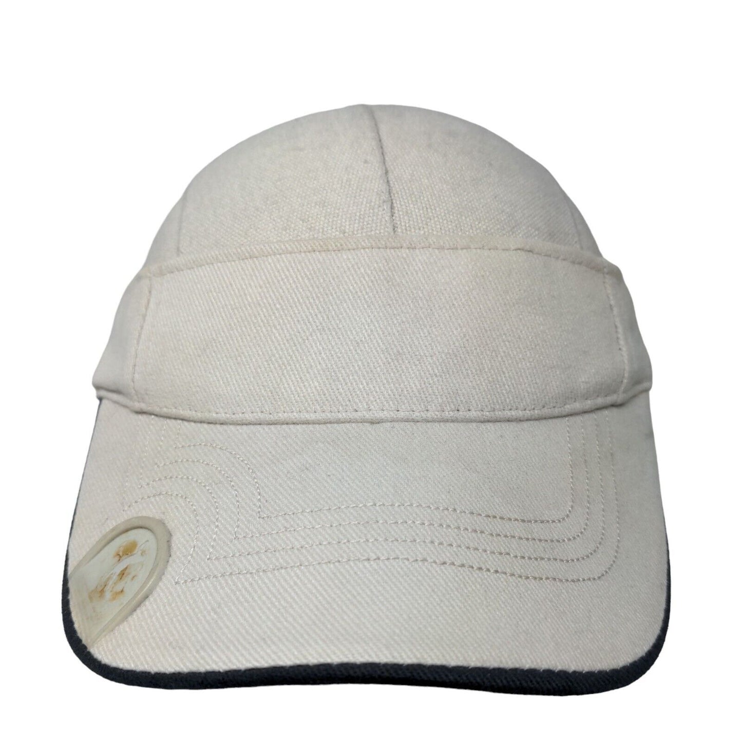 Strapback Sun Visor Cap Hat Tan Size OSFA Blank 100% Cotton Adjustable