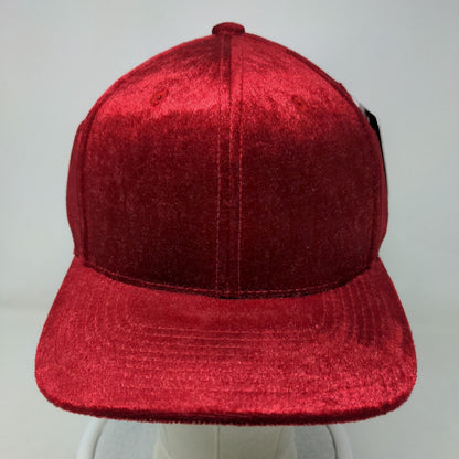 Cambridge Men's Snapback Hat Red Velour 100% Polyester Adjustable W/Tags