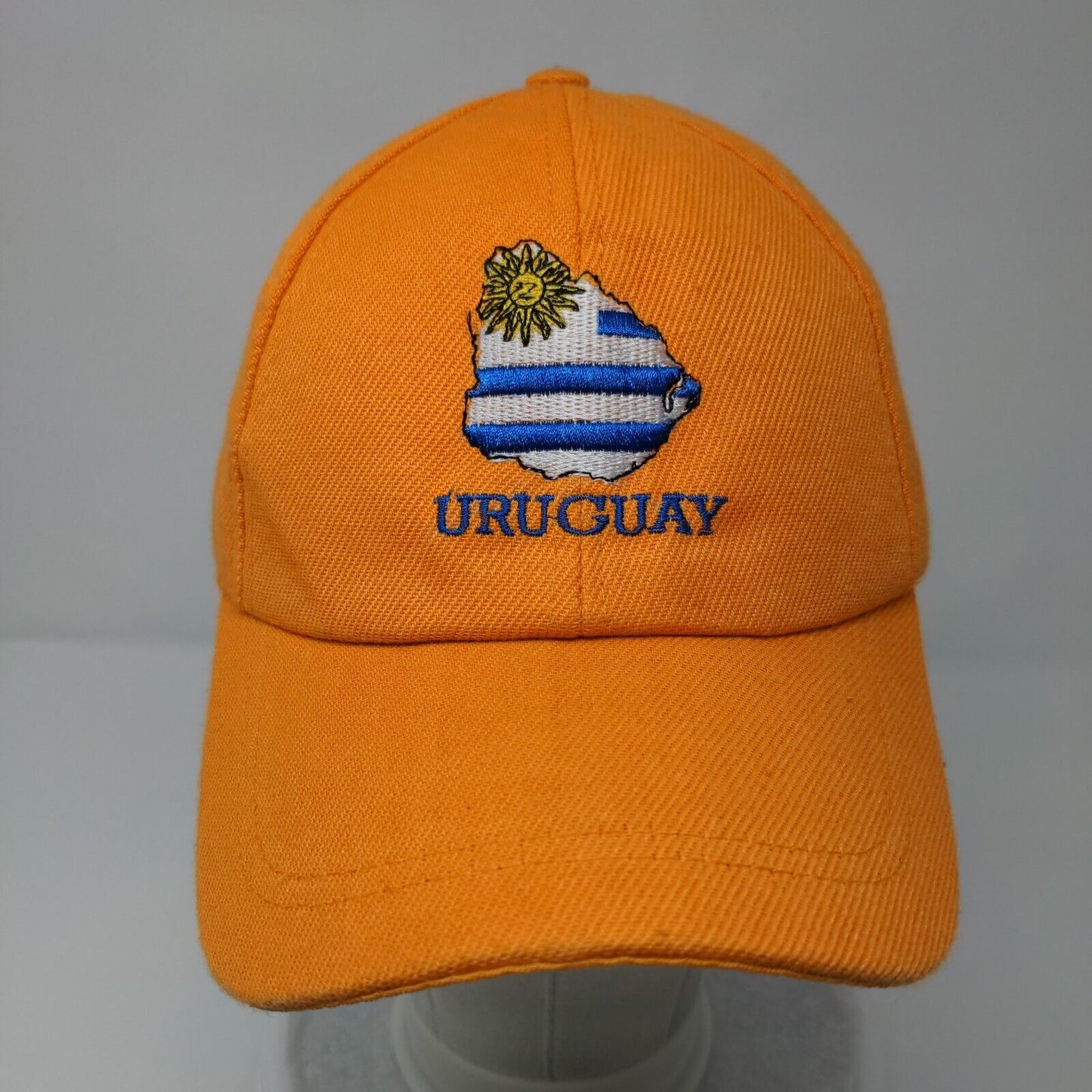 Flag of Uruguay Strapback Hat Orange OSFA Adjustable Embroidered