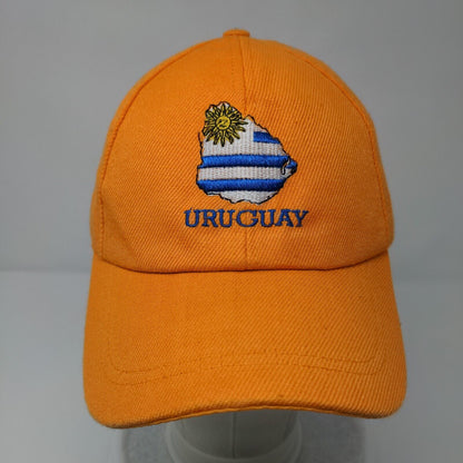 Flag of Uruguay Strapback Hat Orange OSFA Adjustable Embroidered