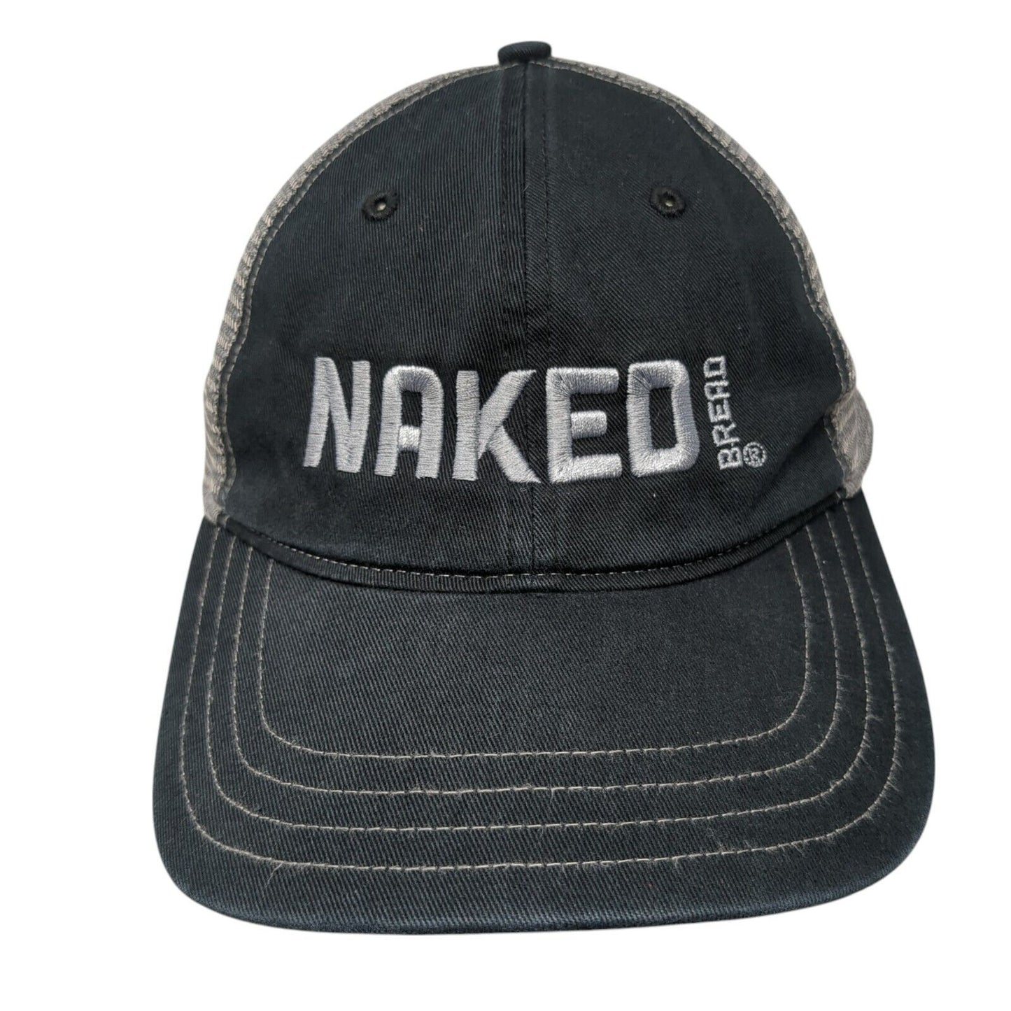 Naked Bread Snapback Trucker Hat Black M/L Mesh Back Embroidered