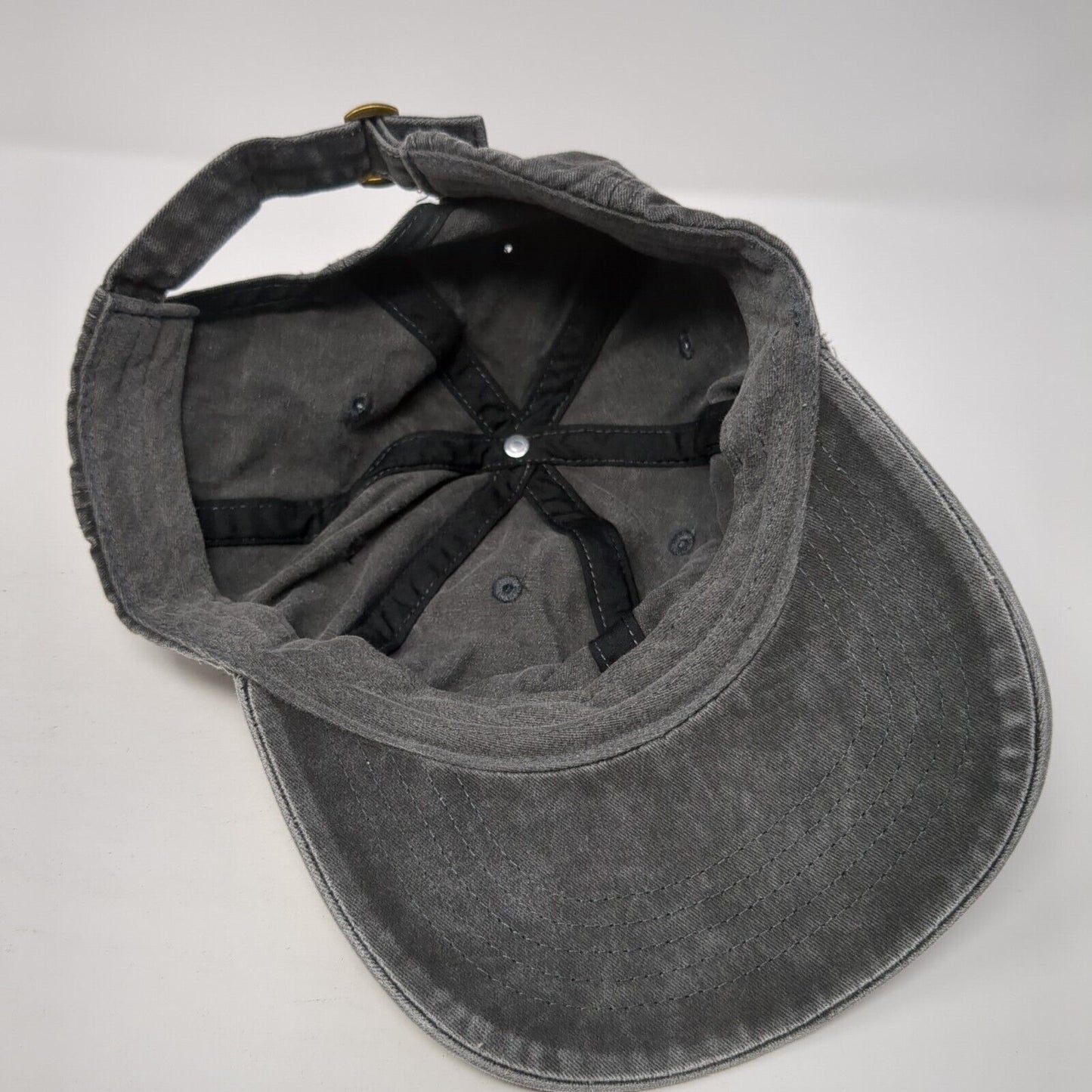 Unbranded Slideback Hat Solid Gray One Size Blank Adjustable Vent Holes