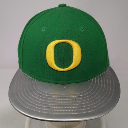 Nike Oregon Ducks NCAA Snapback Green One Size Silver Metallic Bill Flat Hat