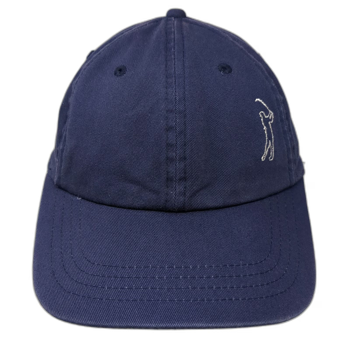 Blue Baseball Cap One Size Golfer Aurum Ceramic Strapback Silver Embroidery Hat