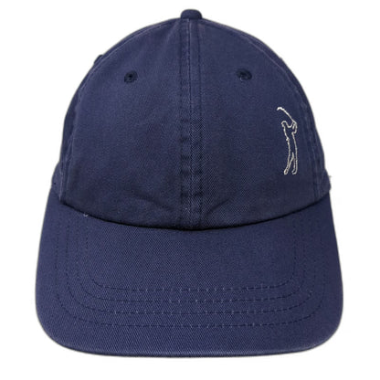 Blue Baseball Cap One Size Golfer Aurum Ceramic Strapback Silver Embroidery Hat