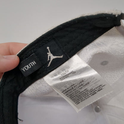 Jordan Jumpman Metal Logo Snapback Hat White Youth One Size Colorblock