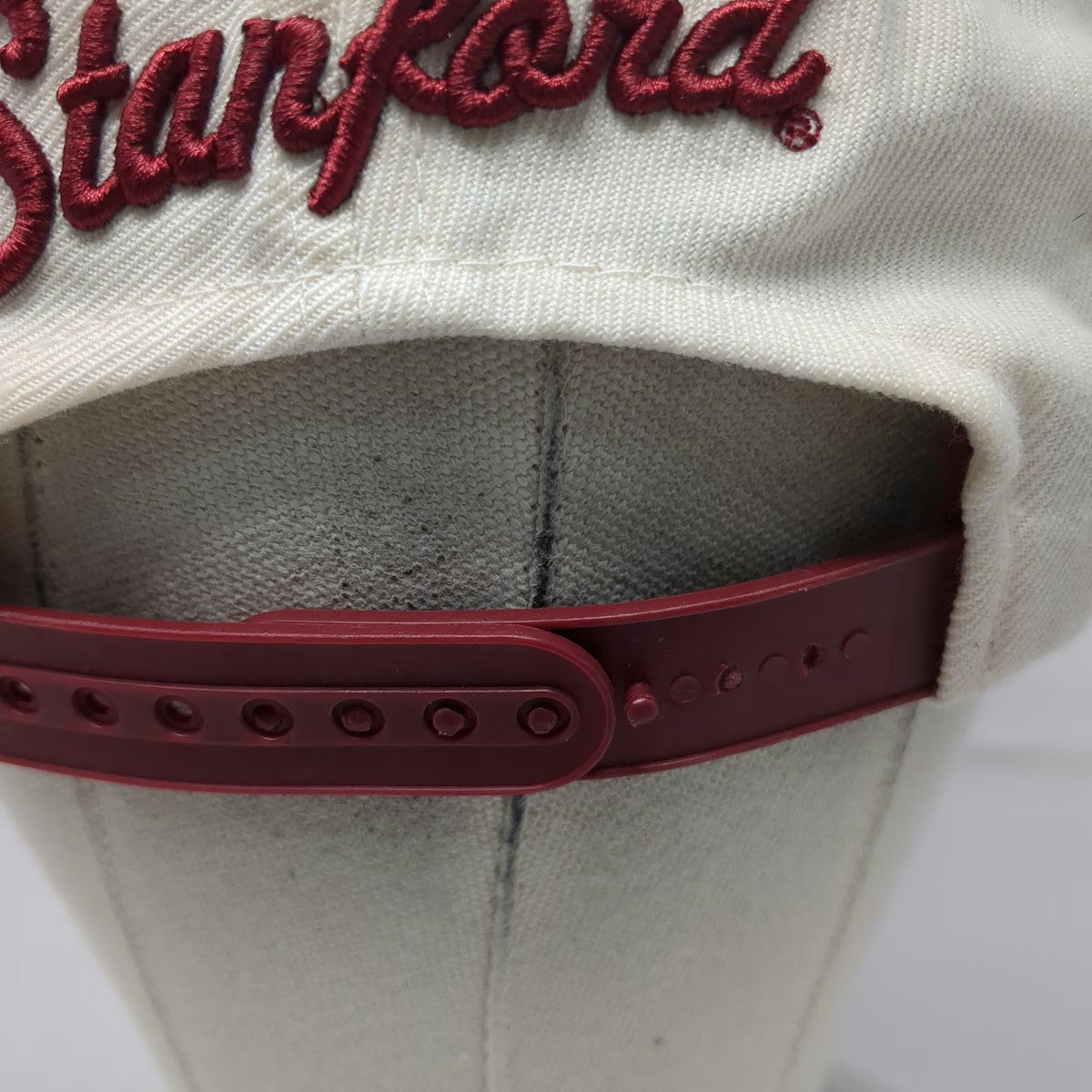 Stanford Cardinal NCAA Zephyr Snapback Hat White Red One Size Wool Blend Script