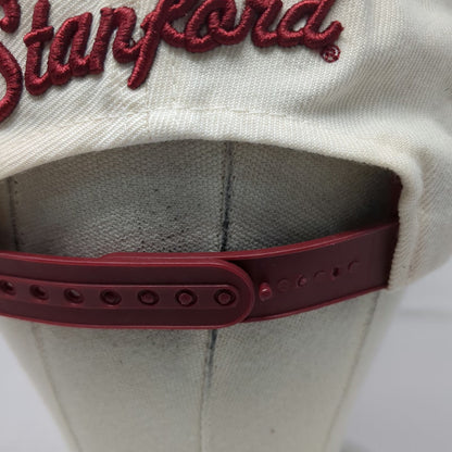 Stanford Cardinal NCAA Zephyr Snapback Hat White Red One Size Wool Blend Script