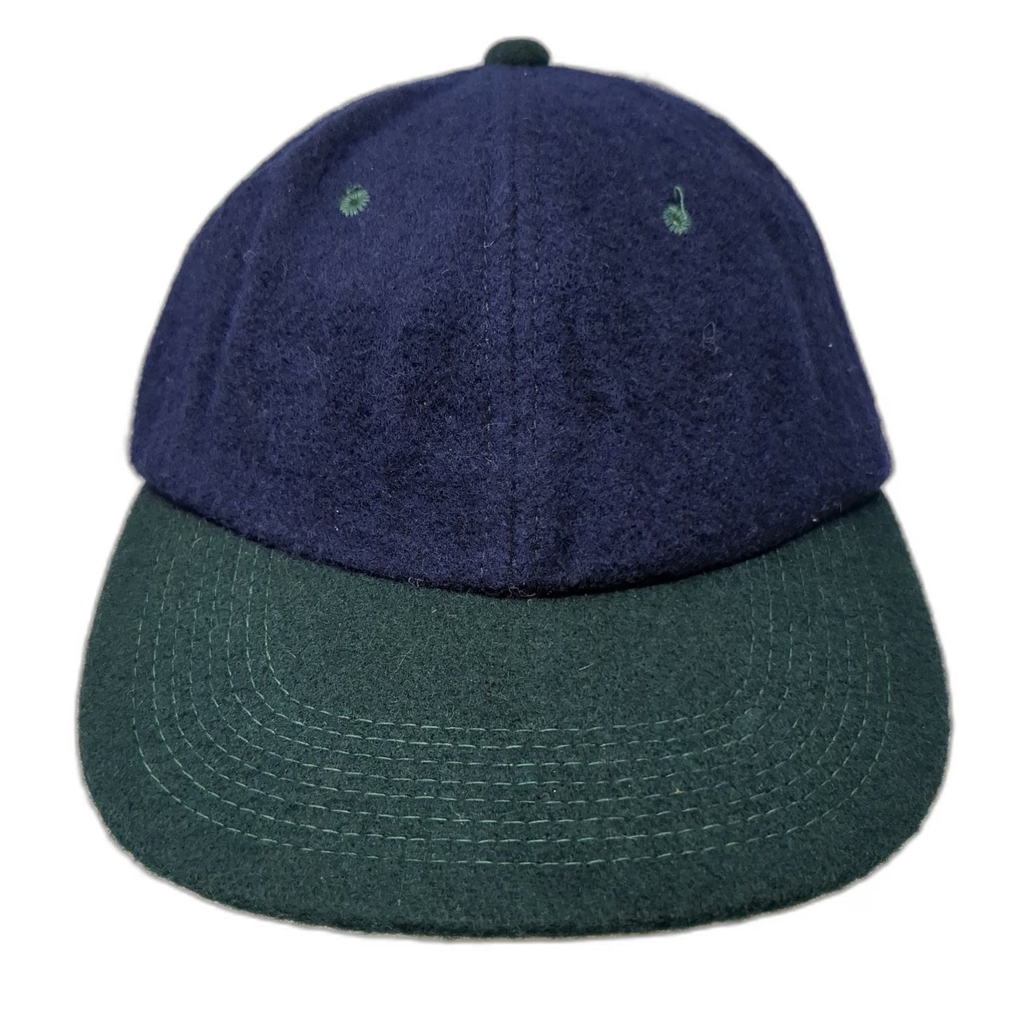 YoungAn Hat Baseball Cap Blue Green One Size Wool Blend Two Tone Adjustable