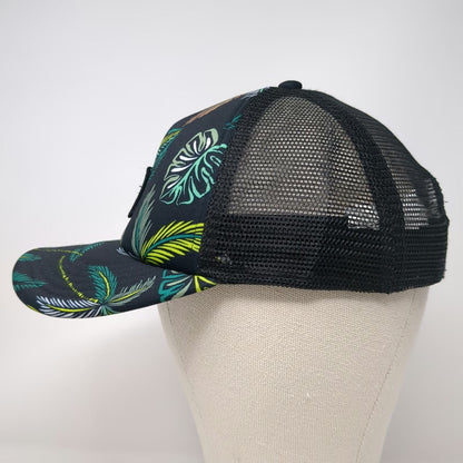 Dakine Trucker Hat Black Green Orange Yellow One Size Mesh Tropical Print Logo
