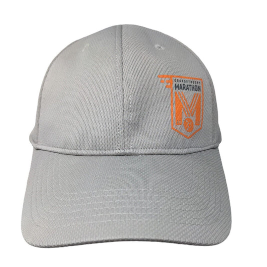 Orange the Dry Marathon Men's Strapback Hat Gray Adjustable Graphic Logo