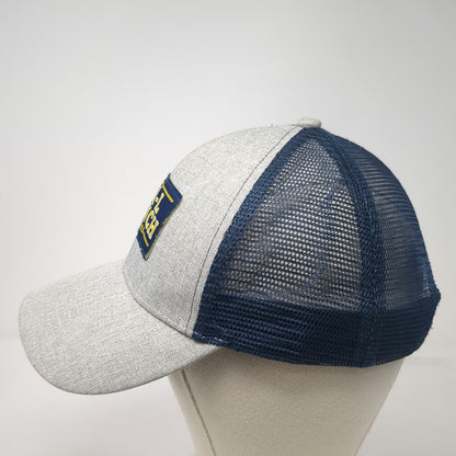 C-A-L Ranch Stores Trucker Hat Gray Blue One Size Mesh Back Snapback Patch Logo