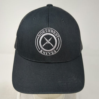 Yupoong Trucker Hat Black One Size Northwest Knives Mesh Snapback Logo Work Cap