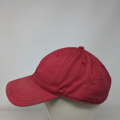 Nautica Slideback Hat Red One Size Adjustable Embroidered 6 Panel