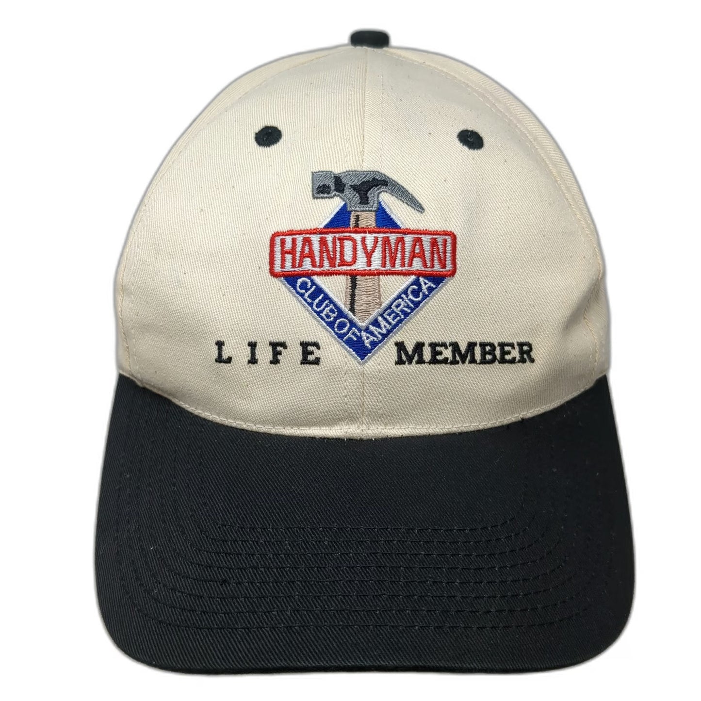 Handyman Club of America Life Member Snapback Beige Black One Size Hat Hammer