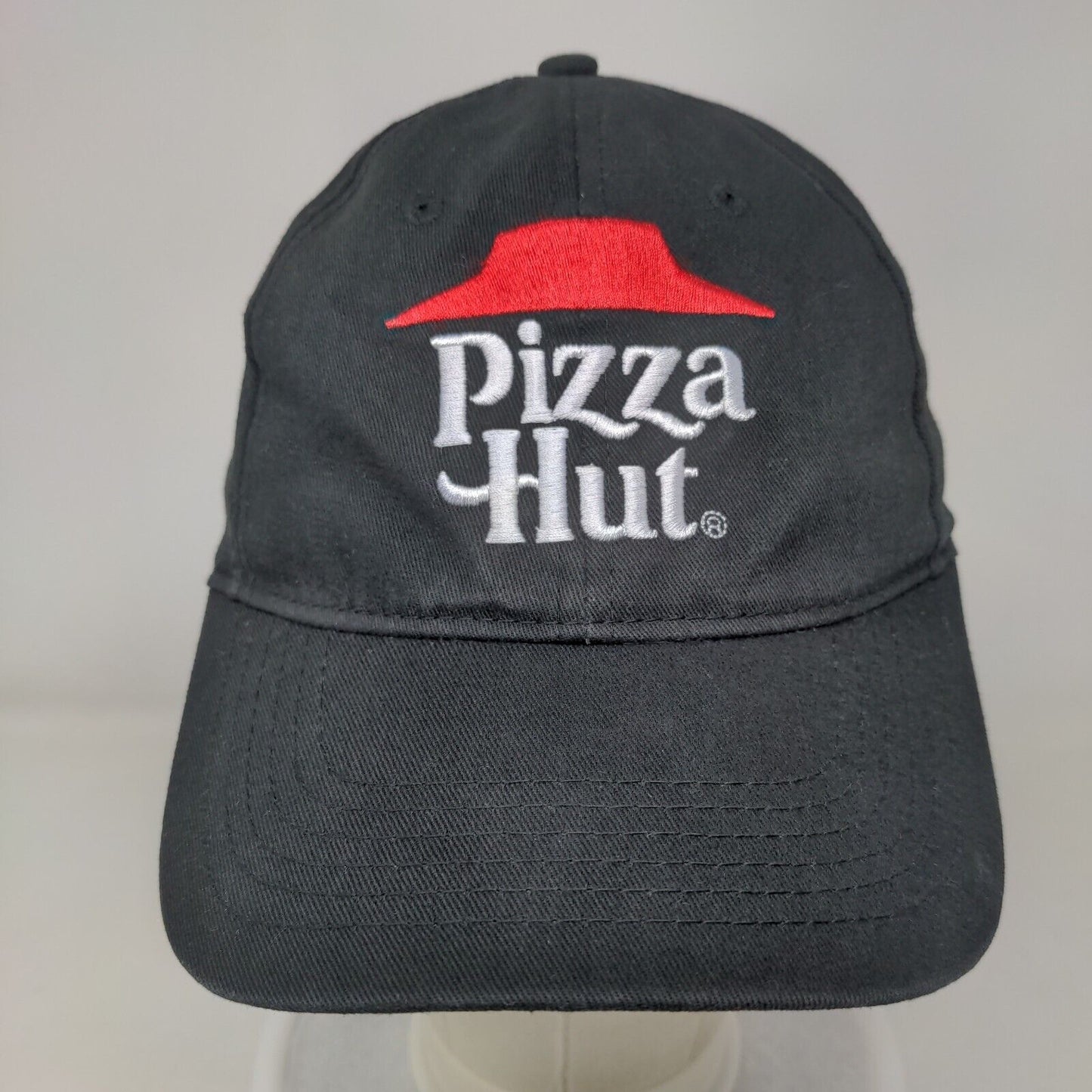 Pizza Hut Strapback Hat Black OSFA Embroidered Employee Uniform