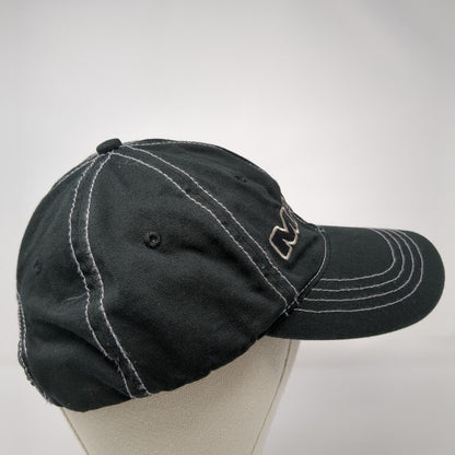 MACK Snapback Hat Black One Size Adjustable Embroidered 6 Panel Cotton