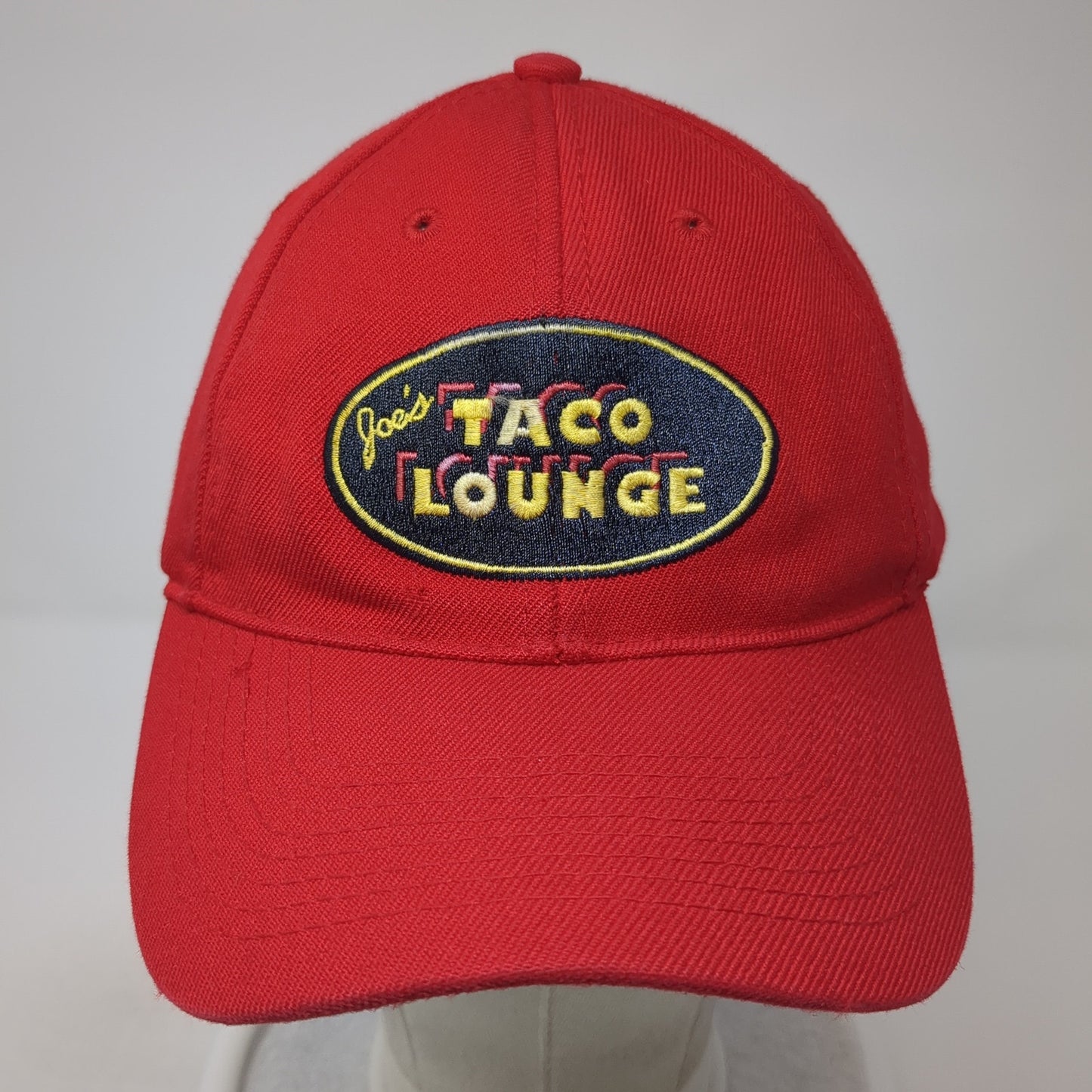 Joe's Taco Lounge Snapback Hat Red One Size Adjustable Embroidered Otto