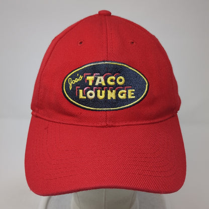 Joe's Taco Lounge Snapback Hat Red One Size Adjustable Embroidered Otto