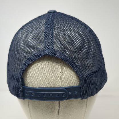 Yupoong Blue Trucker Hat One Size Austin Bishop Guitar Patch Snapback Mesh