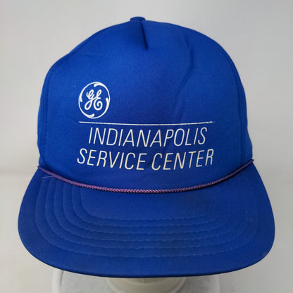 GE Indianapolis Service Center Snapback Rope Hat Blue OSFA Vent Holes