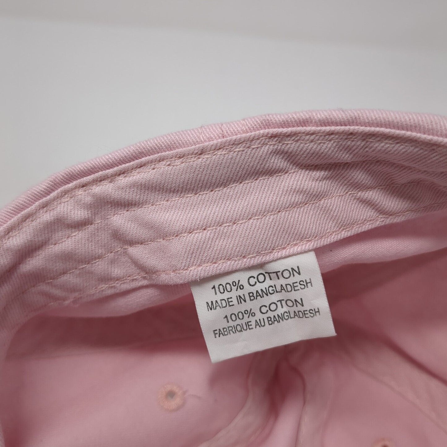 Unbranded Slideback Baseball Cap Pink One Size Adjustable Embroidered Cotton