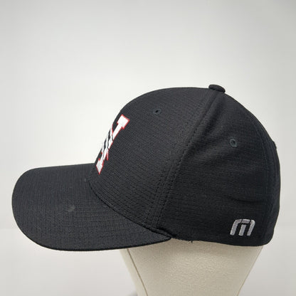 Travis Matthew Fitted Hat Black S/M Lightweight Embroidered Flexfit Yupoong