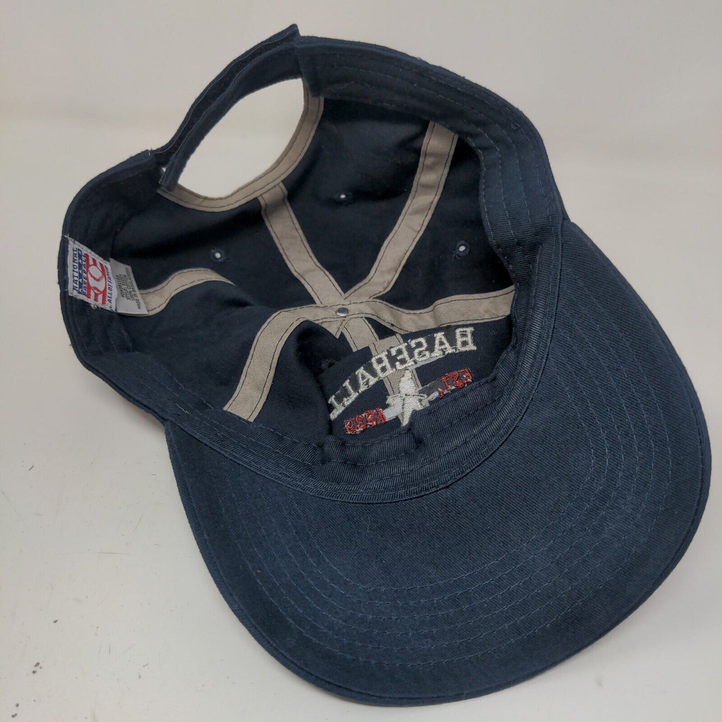 National Baseball Hall of Fame Men's Strapback Hat Blue Embroidered Logo