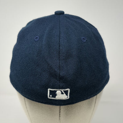 New York Yankees MLB Premium Headwear Blue Baseball Cap 6 7/8 Fitted Flat Brim