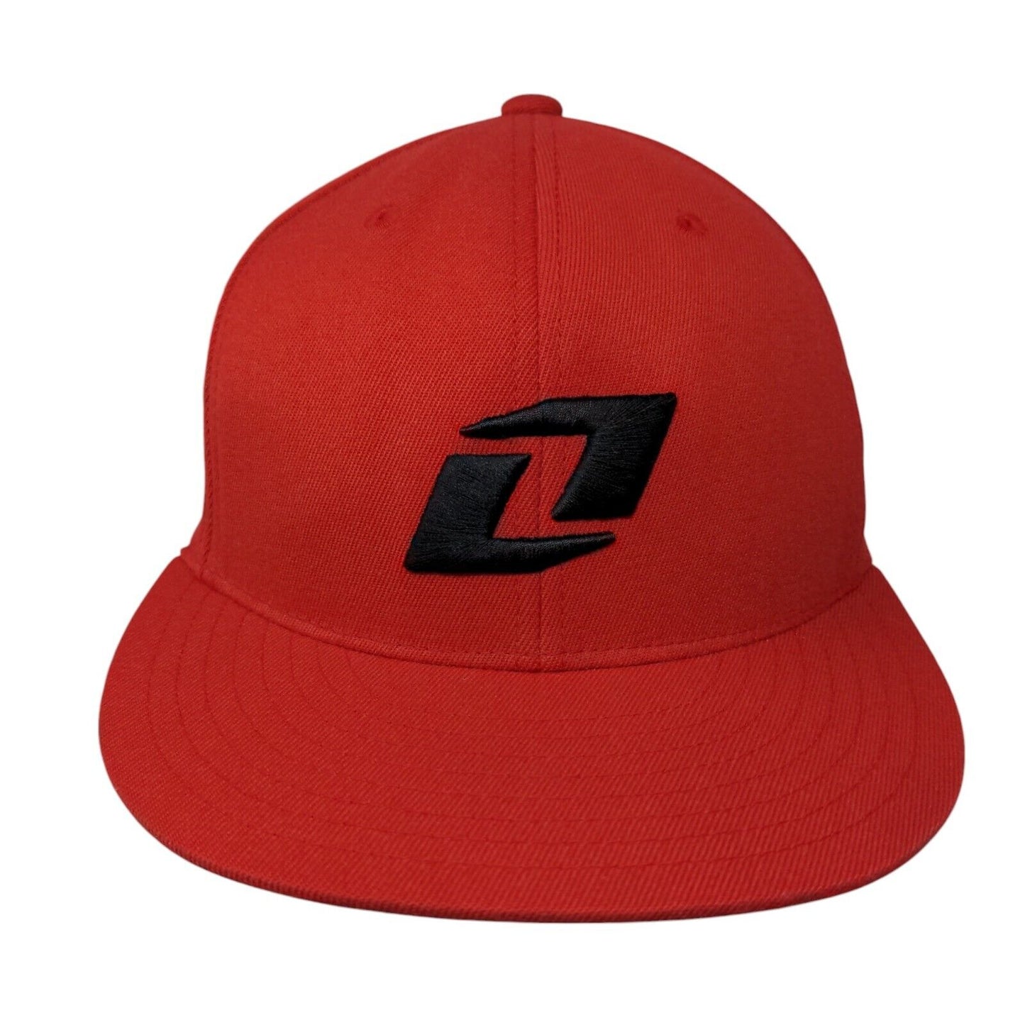 One Industries Fitted Hat Red S-M Embroidered Flexfit Vent Holes