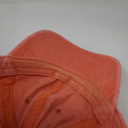 Unbranded Slideback Hat Orange OSFM Adjustable Vented Holes 6 Panel Blank