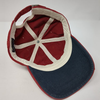 Mountain Patch Slideback Hat Red One Size Adjustable A&F Solid 6 Panel