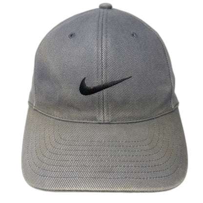 Nike Snapback Gray Black Vintage Hat Green Underbrim Embroidered Swoosh Logo