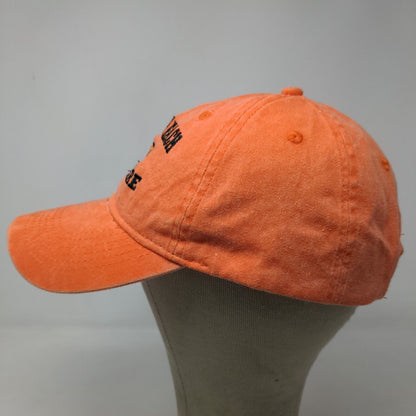 Outback Men's Strapback Hat Orange OSFA Rehoboth Beach Delaware Embroidered Logo