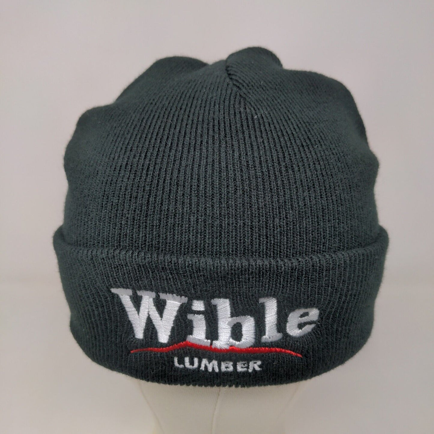 Port & Company Men's Wible Lumber Knit Beanie Hat Black 100% Acrylic